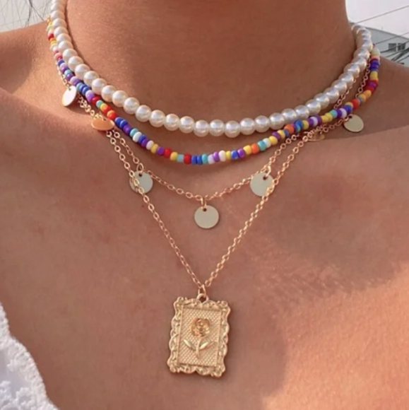 Rainbow Beaded Necklaces